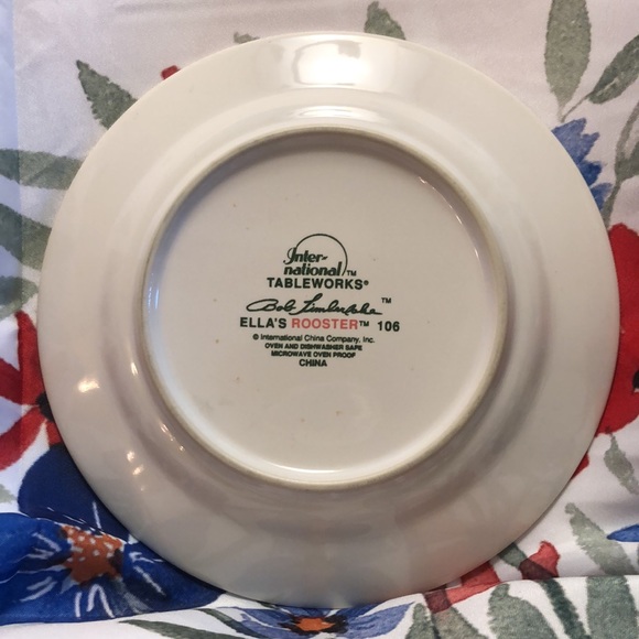 DONATED Ella's Rooster Salad Plates Set of 4 Plates 7 5/8” Bob Timberlake - Picture 2 of 8